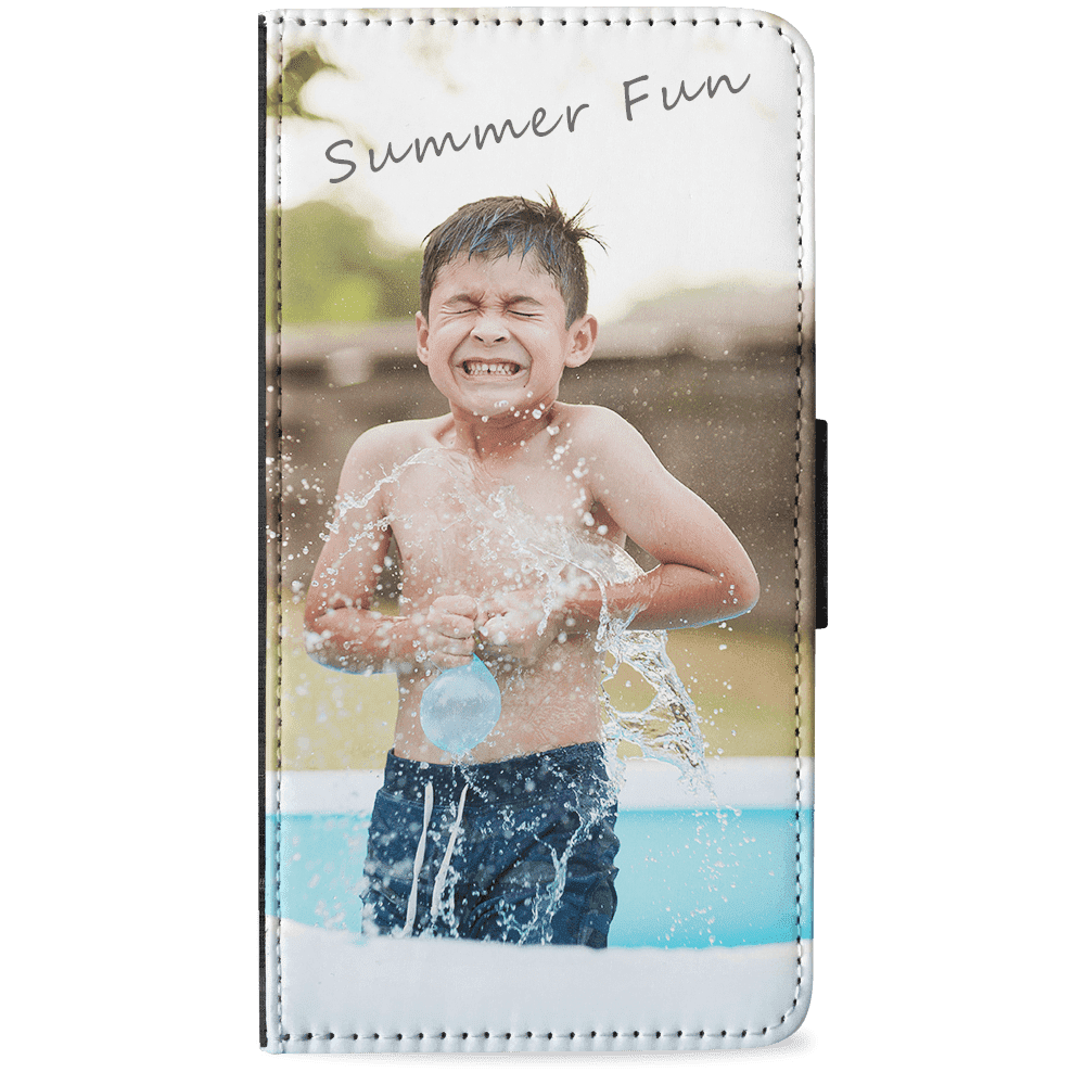 iPhone XR Personalised Wallet Case - Faux Leather